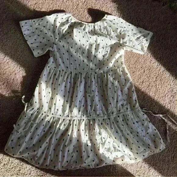 Madewell XS Cotton-Linen Lorelei Mini Dress in Clip Dot RETAIL $98 - Picture 9 of 9